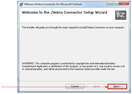 zimbra outlook connector login timeout